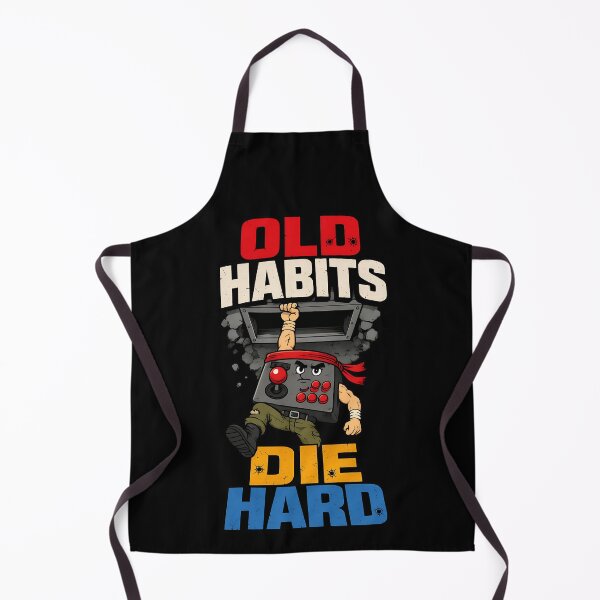 Item preview, Old Habits Die Hard Funny Retro Gaming Design designed and sold by TeeTimeTreasure.