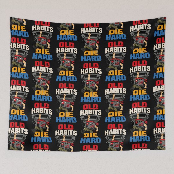 Item preview, Old Habits Die Hard Funny Retro Gaming Design designed and sold by TeeTimeTreasure.