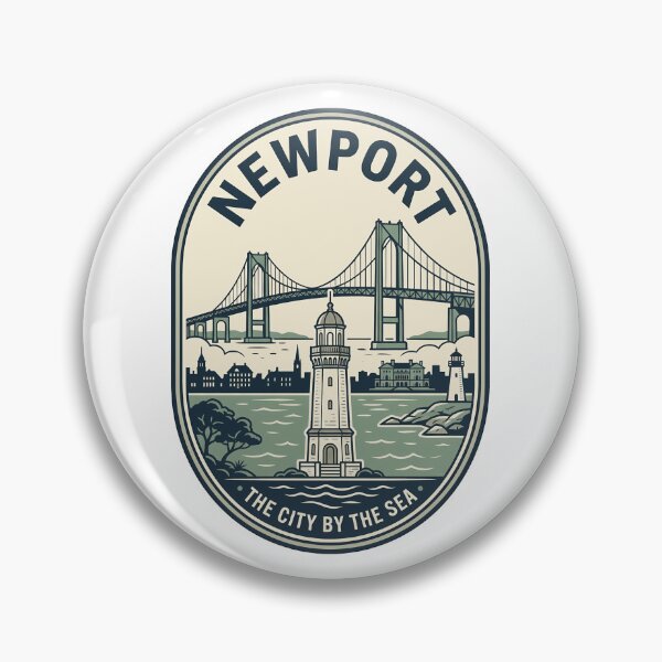 Item preview, Vintage Newport Rhode Island Lighthouse Bridge Badge designed and sold by k3rstman1.
