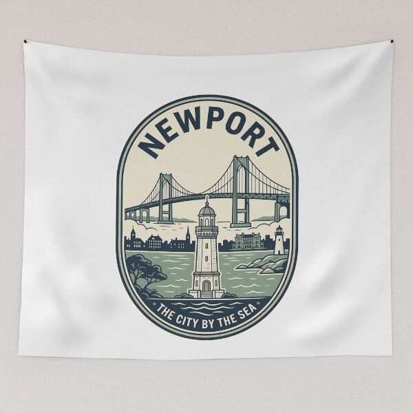 Item preview, Vintage Newport Rhode Island Lighthouse Bridge Badge designed and sold by k3rstman1.