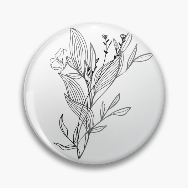 Item preview, Elegant Minimalist Botanical Sketch Pattern Delicate Fine Line Art Leaves designed and sold by Eswa World | Store.