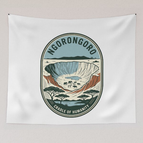 Item preview, Vintage Ngorongoro Crater Tanzania Safari Africa Wildlife designed and sold by k3rstman1.