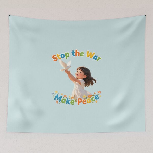 Item preview, stop the war make peace anime style designed and sold by GoGreenlove.