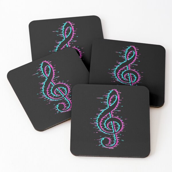 Item preview, Glitch Treble Clef Neon Music Symbol designed and sold by Sn1ver.