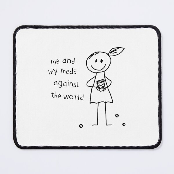 Item preview, Funny Chronic Illness Shirt Me and My Meds Against the World Hand Drawn Spoonie Life Chronic Illness Humor Invisible Illness designed and sold by RealLifeMerchies.