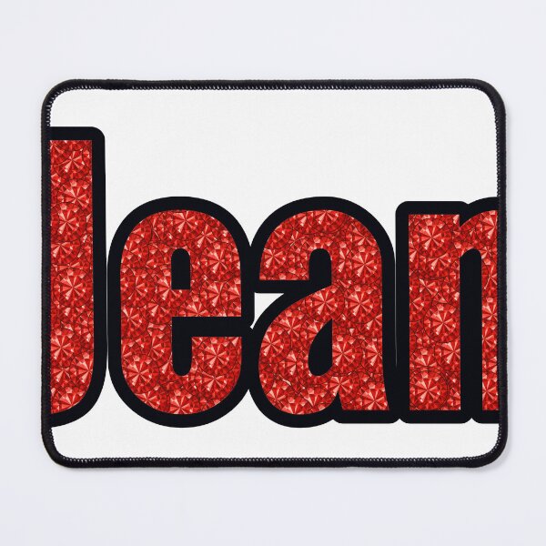 Item preview, Jean Girl Name Red Rhinestone Texture designed and sold by TheIconSmith.