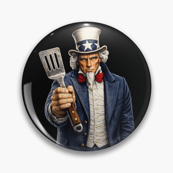 Item preview, BBQ Grill Master Uncle Sam Patriotic Barbecue Design designed and sold by TheTrendsDesk.