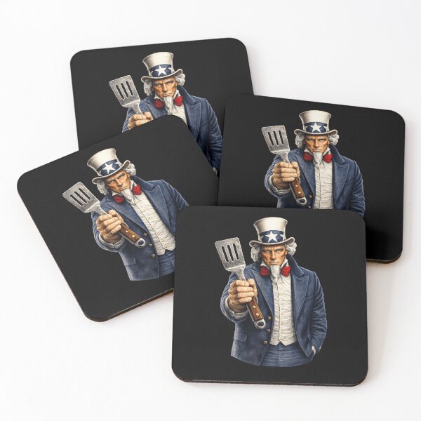Item preview, BBQ Grill Master Uncle Sam Patriotic Barbecue Design designed and sold by TheTrendsDesk.