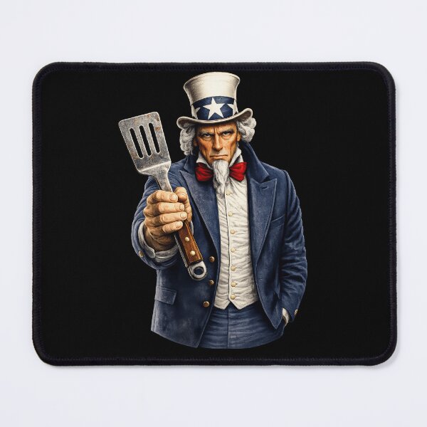 Item preview, BBQ Grill Master Uncle Sam Patriotic Barbecue Design designed and sold by TheTrendsDesk.