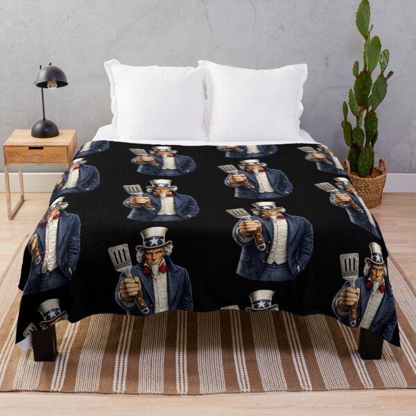 Item preview, BBQ Grill Master Uncle Sam Patriotic Barbecue Design designed and sold by TheTrendsDesk.