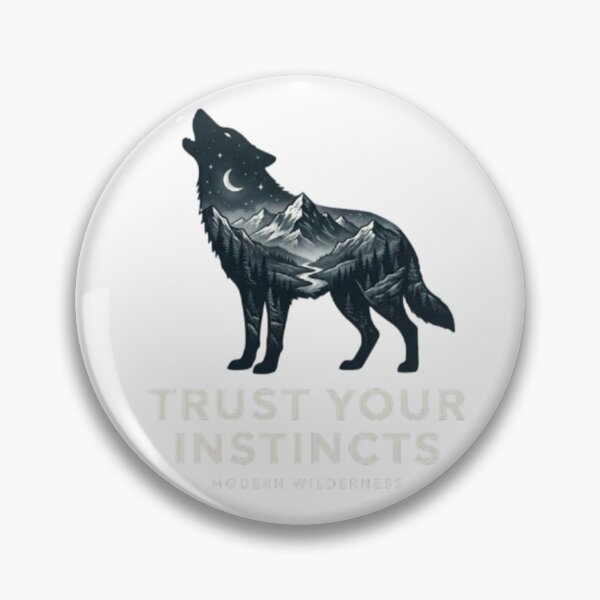 Item preview, Trust Your Instincts Wolf T-Shirt | Wilderness Nature Motivational Design designed and sold by TheCosyCarriage.