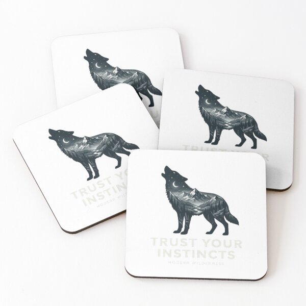 Item preview, Trust Your Instincts Wolf T-Shirt | Wilderness Nature Motivational Design designed and sold by TheCosyCarriage.