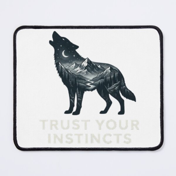 Item preview, Trust Your Instincts Wolf T-Shirt | Wilderness Nature Motivational Design designed and sold by TheCosyCarriage.