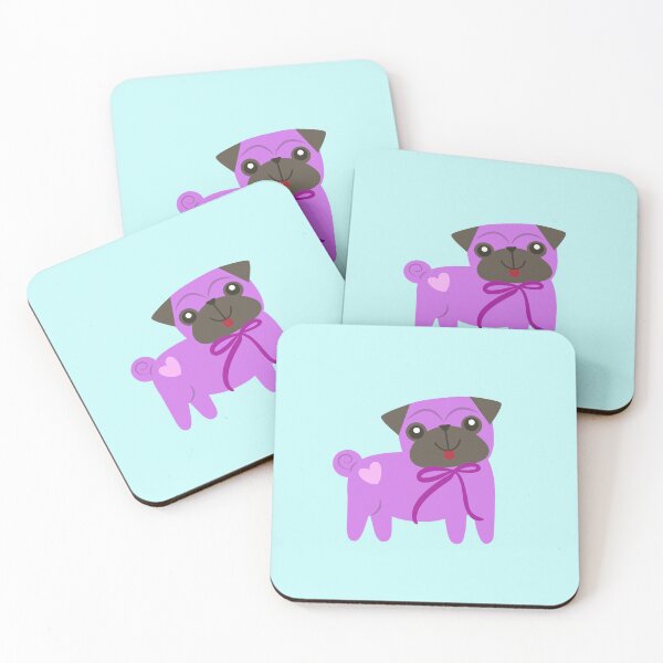 Item preview, Purple Pug Cute Dog illustration designed and sold by AnulaArt.