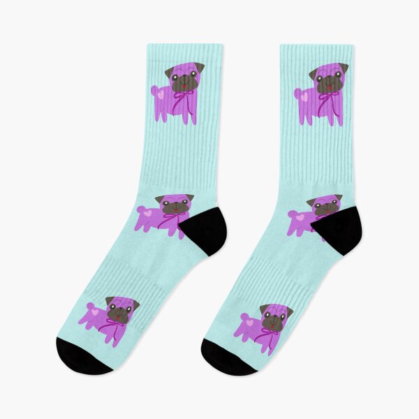 Item preview, Purple Pug Cute Dog illustration designed and sold by AnulaArt.