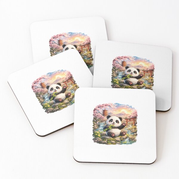Item preview, Cute Panda in Japanese Sakura Garden Sticker designed and sold by Ishratparween11.