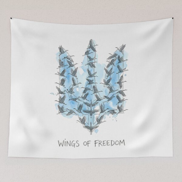 Item preview, Ukrainian Trident Wings of Freedom Birds Art designed and sold by SoulPT.