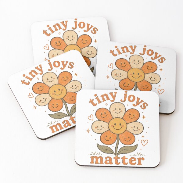 Item preview, Tiny Joys Matter Retro Smiley Flower designed and sold by Pixel Hawk.