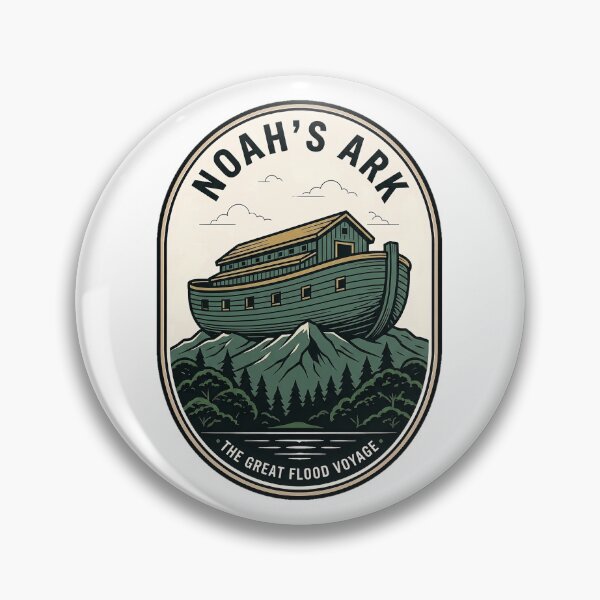 Item preview, Biblical Noahs Ark Great Flood Vintage Badge designed and sold by k3rstman1.