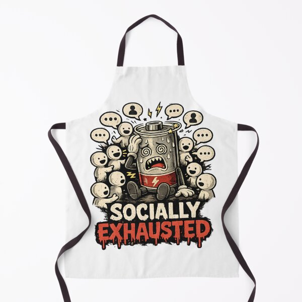 Item preview, Socially Exhausted designed and sold by DesignTeamHub.