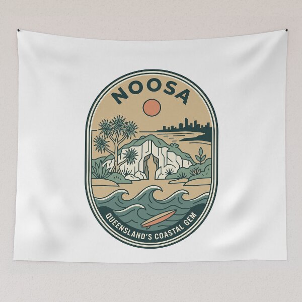 Item preview, Vintage Noosa Queensland Coastal Surf Badge designed and sold by k3rstman1.