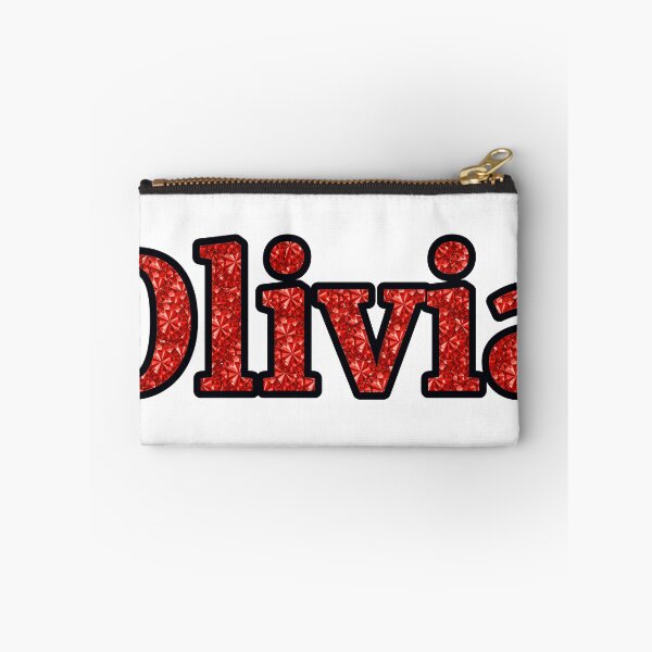 Item preview, Olivia Girl Name Red Rhinestone Texture designed and sold by TheIconSmith.