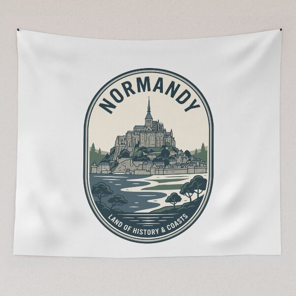 Artikelvorschau, Vintage-Reiseabzeichen Normandie Mont Saint Michel entworfen und verkauft von k3rstman1.