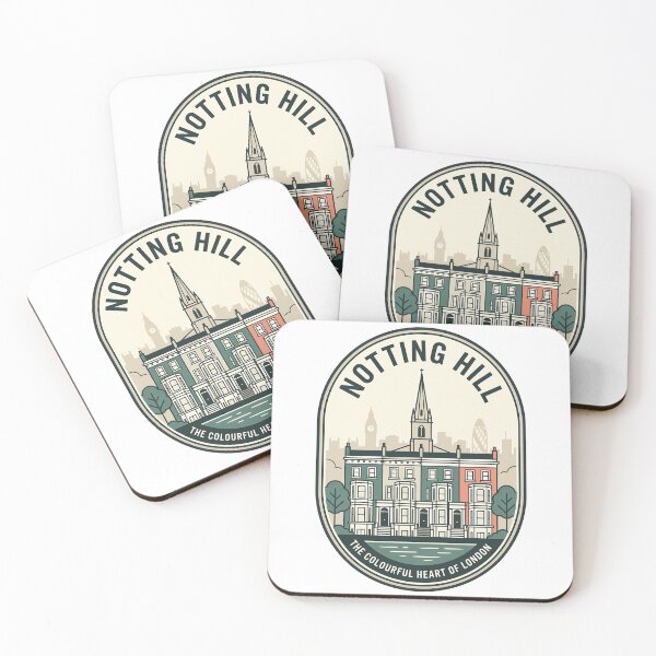 Item preview, Vintage Notting Hill London Colorful Houses Badge designed and sold by k3rstman1.