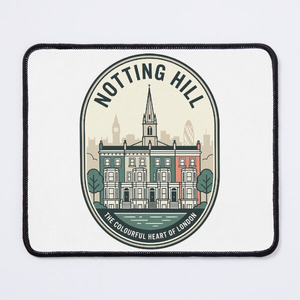 Item preview, Vintage Notting Hill London Colorful Houses Badge designed and sold by k3rstman1.