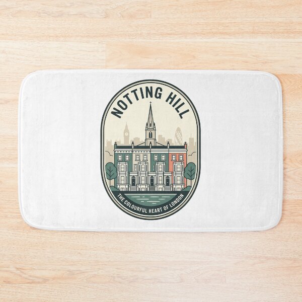 Item preview, Vintage Notting Hill London Colorful Houses Badge designed and sold by k3rstman1.