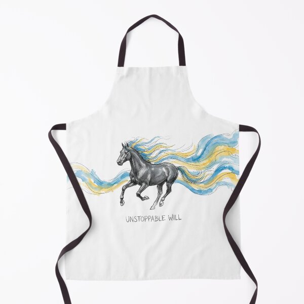 Item preview, Unstoppable Will - Ukrainian Running Horse Watercolor Art designed and sold by SoulPT.