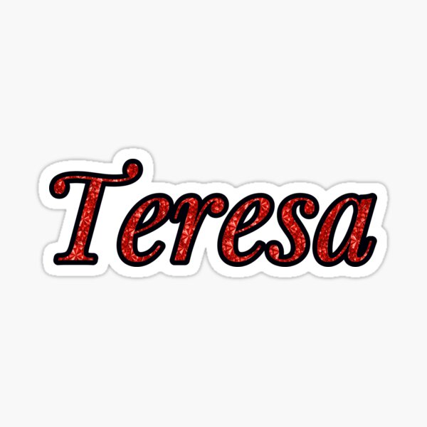 Item preview, Teresa Girl Name Red Rhinestone Texture designed and sold by TheIconSmith.