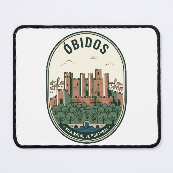Item preview, Obidos Portugal Medieval Castle Vintage Travel Badge designed and sold by k3rstman1.