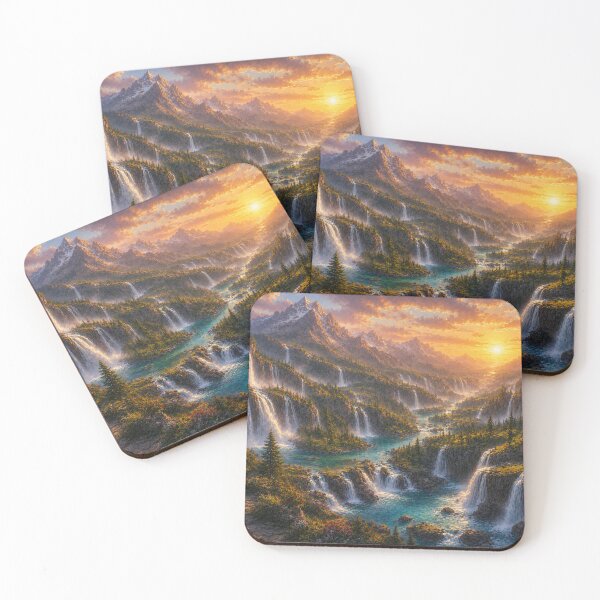 Item preview, Valley of a Thousand Waterfalls Oil Painting designed and sold by Pond21.