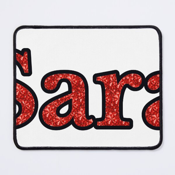 Item preview, Sara Girl Name Red Rhinestone Texture designed and sold by TheIconSmith.