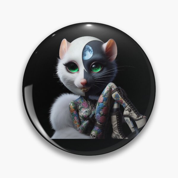 Item preview, Yin Yang Moon Mouse designed and sold by LujziWorld.