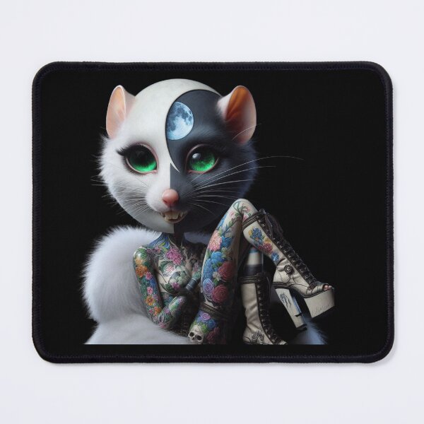 Item preview, Yin Yang Moon Mouse designed and sold by LujziWorld.