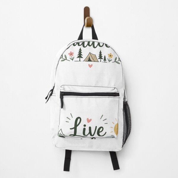 Item preview, Live Outdoors Cute Camping Adventure Nature Quote Design designed and sold by Sanika arts .