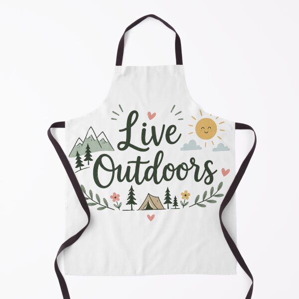 Item preview, Live Outdoors Cute Camping Adventure Nature Quote Design designed and sold by Sanika arts .