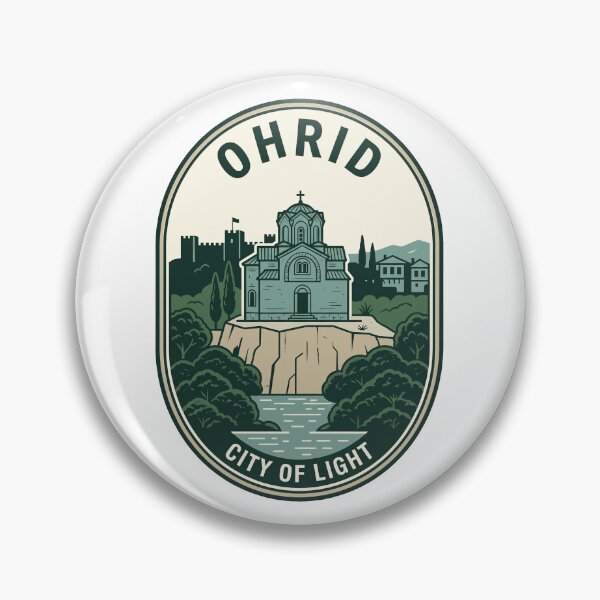 Item preview, Ohrid Macedonia City of Light Vintage Travel Badge designed and sold by k3rstman1.