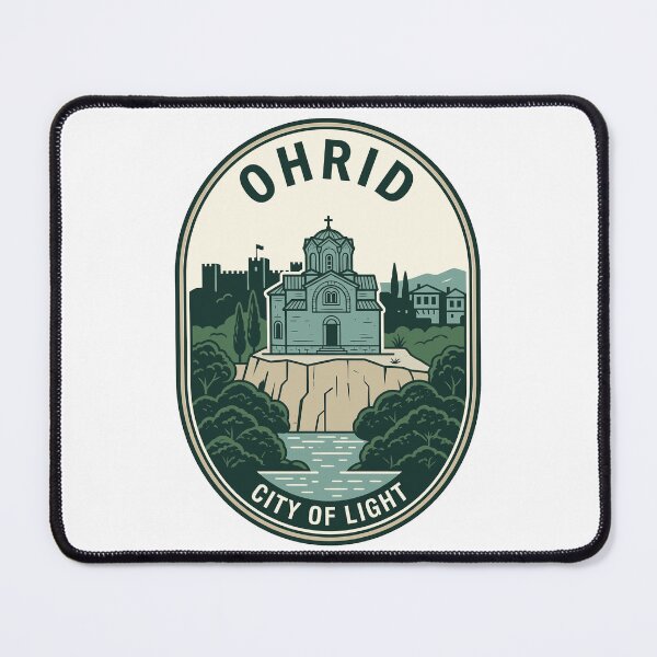 Item preview, Ohrid Macedonia City of Light Vintage Travel Badge designed and sold by k3rstman1.