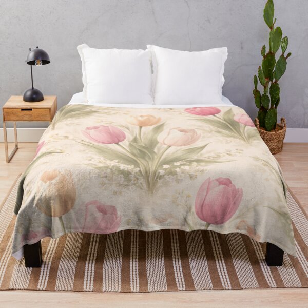 Item preview, Vintage Pastel Tulip Floral Pattern designed and sold by 0606PM.
