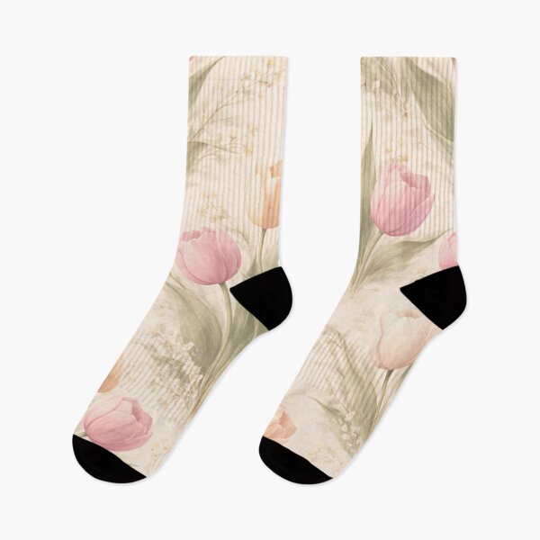 Item preview, Vintage Pastel Tulip Floral Pattern designed and sold by 0606PM.