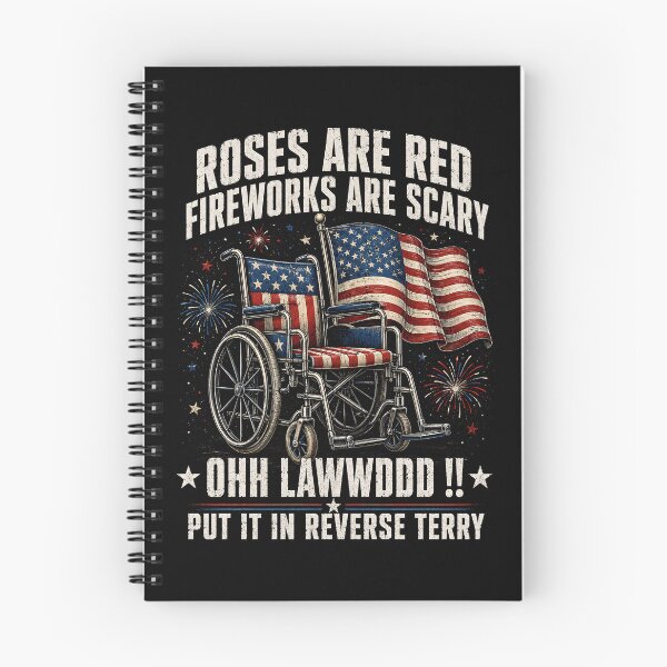 Item preview, Roses Are Red Fireworks Are Scary Ohh Lawwddd Put It In Reverse Terry Funny 4th of July Shirt designed and sold by ArcaneArtistry.