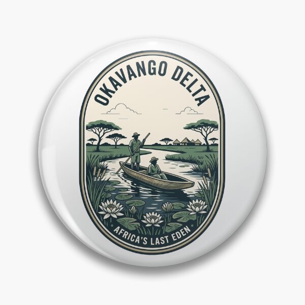 Item preview, Vintage Okavango Delta Botswana Safari Mokoro Scene designed and sold by k3rstman1.