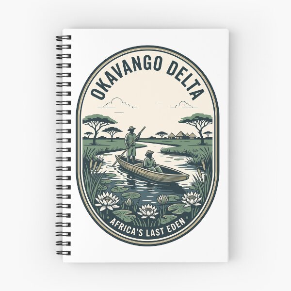 Item preview, Vintage Okavango Delta Botswana Safari Mokoro Scene designed and sold by k3rstman1.