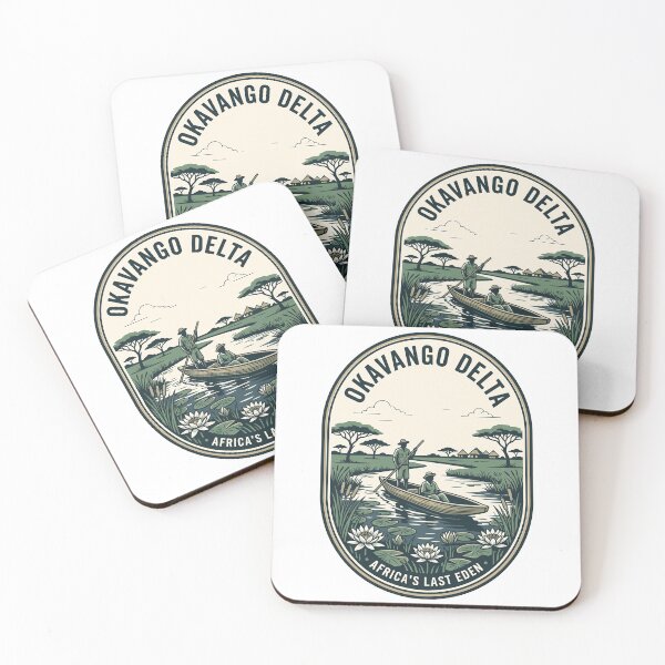 Item preview, Vintage Okavango Delta Botswana Safari Mokoro Scene designed and sold by k3rstman1.