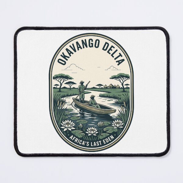 Item preview, Vintage Okavango Delta Botswana Safari Mokoro Scene designed and sold by k3rstman1.