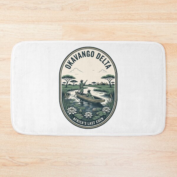 Item preview, Vintage Okavango Delta Botswana Safari Mokoro Scene designed and sold by k3rstman1.