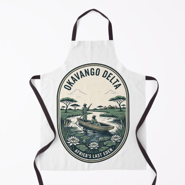 Item preview, Vintage Okavango Delta Botswana Safari Mokoro Scene designed and sold by k3rstman1.
